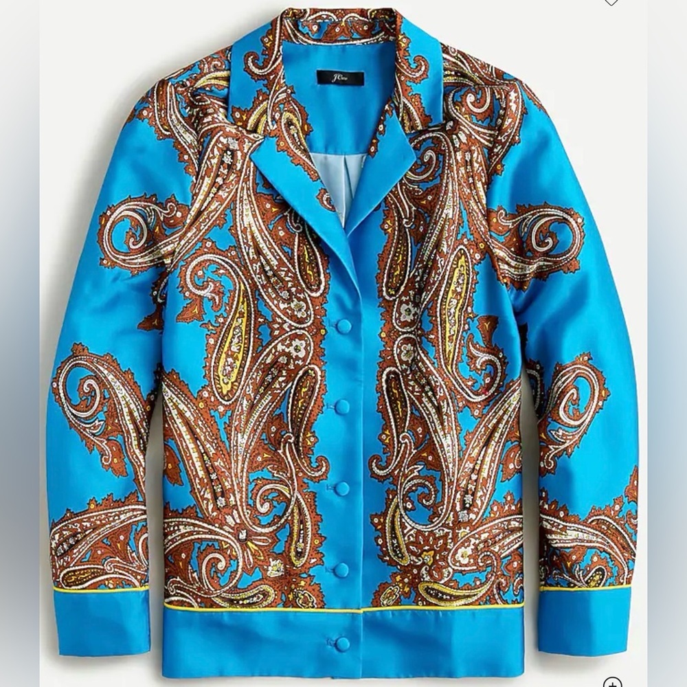 Drapey button-up shirt in paisley print